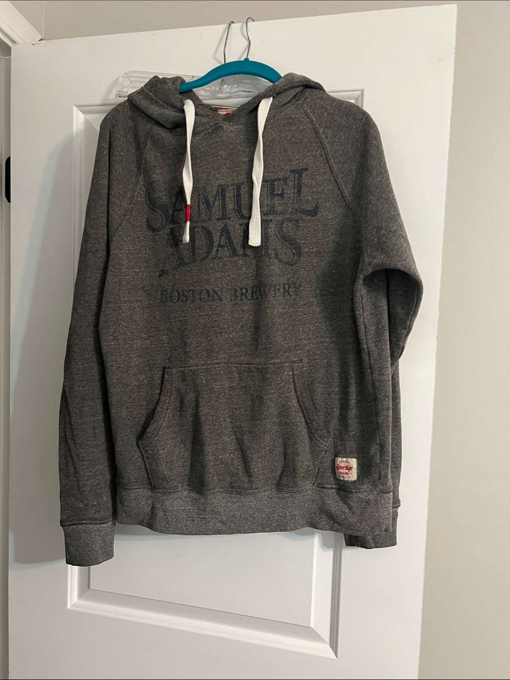 Samuel Adams Men's Gray Hooded Pullover Sweatshirt